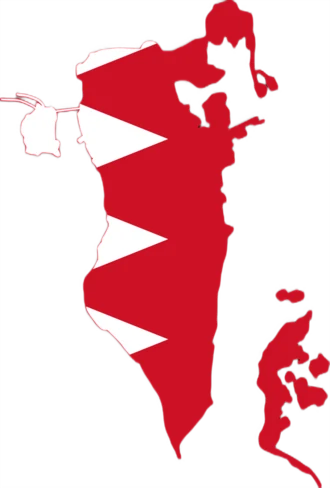 Map and flag of Bahrain