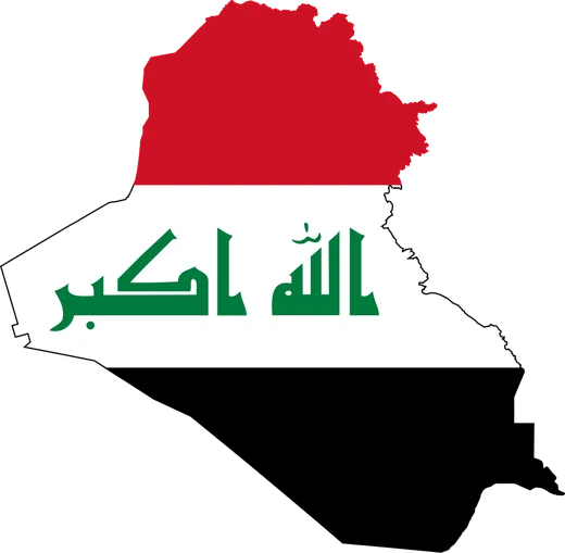 خريطة وعلم العراق